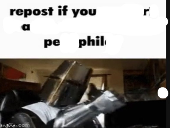 . | image tagged in repost if you support beating the shit out of pedophiles | made w/ Imgflip meme maker