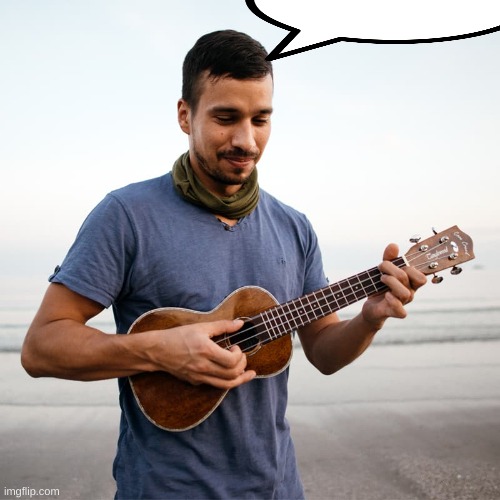 Man playing ukelele | image tagged in man playing ukelele | made w/ Imgflip meme maker