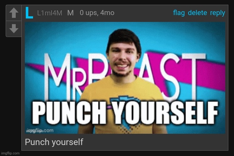 Punch yourself | image tagged in punch yourself | made w/ Imgflip meme maker