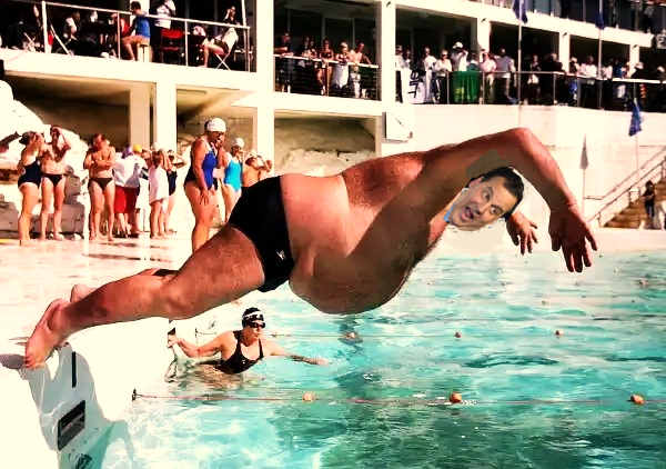 High Quality chris christie yells "incoming" as he dives Blank Meme Template