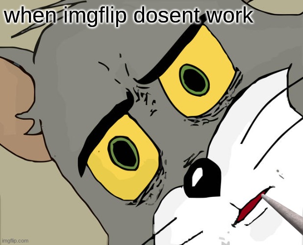 imgflip deid | when imgflip dosent work | image tagged in memes,unsettled tom | made w/ Imgflip meme maker