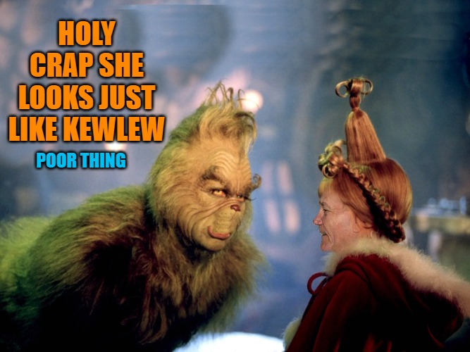 HOLY CRAP SHE LOOKS JUST LIKE KEWLEW; POOR THING | made w/ Imgflip meme maker