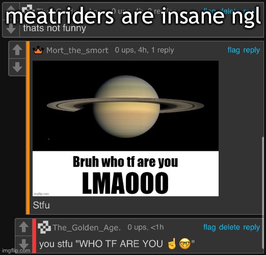 meatriders are insane ngl | made w/ Imgflip meme maker