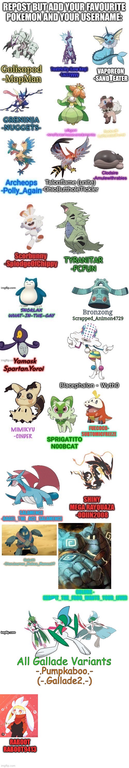 Repost with favorite Pokémon | RABOOT

RABOOT9413 | image tagged in repost with favorite pok mon | made w/ Imgflip meme maker