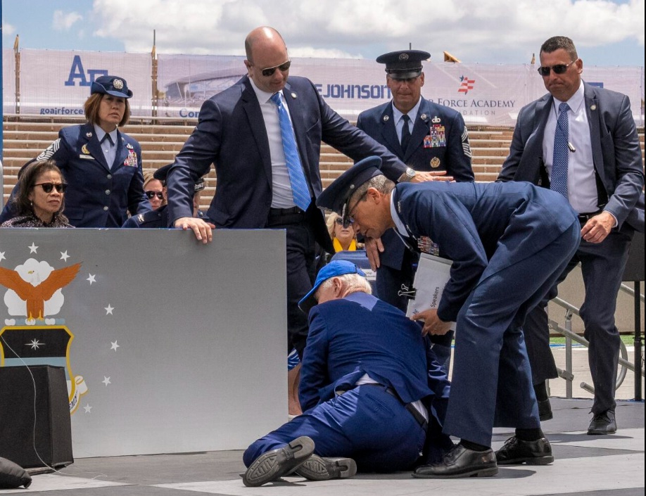 Joe Biden Falls Blank Meme Template