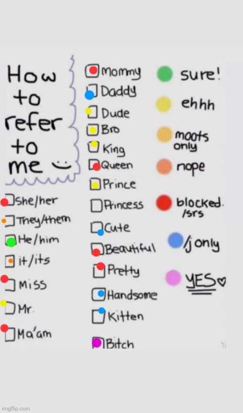 How To Refer To Me :) | image tagged in how to refer to me | made w/ Imgflip meme maker