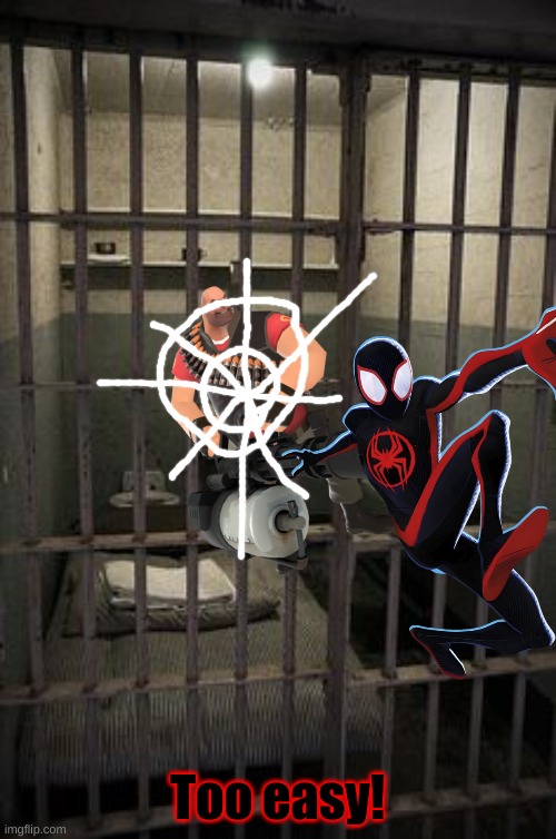 prisoncell | Too easy! | image tagged in prisoncell | made w/ Imgflip meme maker