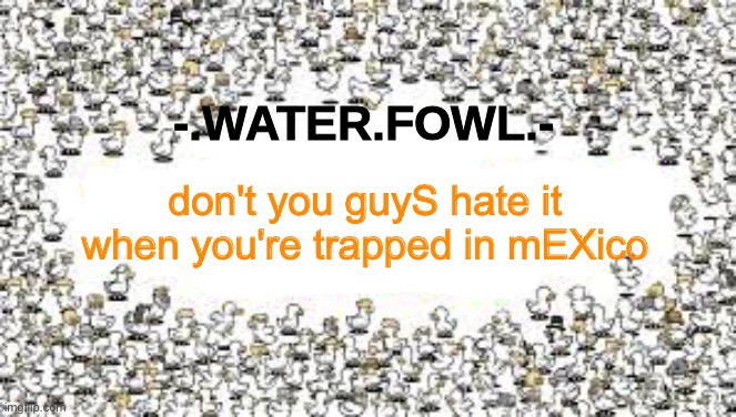 WFAT | don't you guyS hate it when you're trapped in mEXico | image tagged in wfat | made w/ Imgflip meme maker