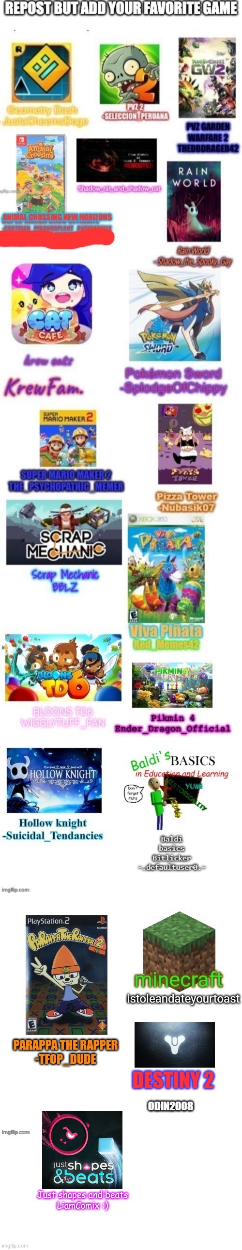 more like my #2 favorite game, #1 is gd but that's already taken :P | Just shapes and beats
LiamComix :) | image tagged in repost,gaming | made w/ Imgflip meme maker