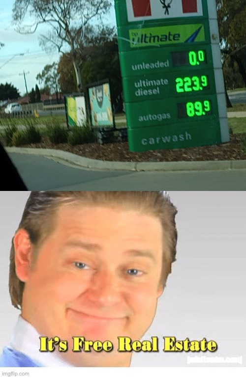 That's the cheapest gas I've ever seen | image tagged in it's free real estate,you had one job,gas,gas station,gas prices,bp | made w/ Imgflip meme maker