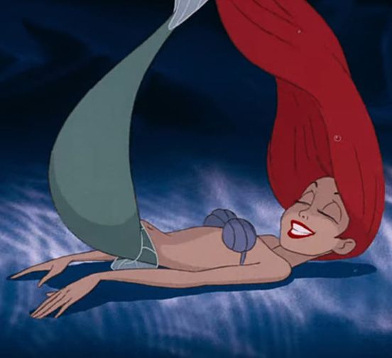 ariel landing on the ground Blank Meme Template