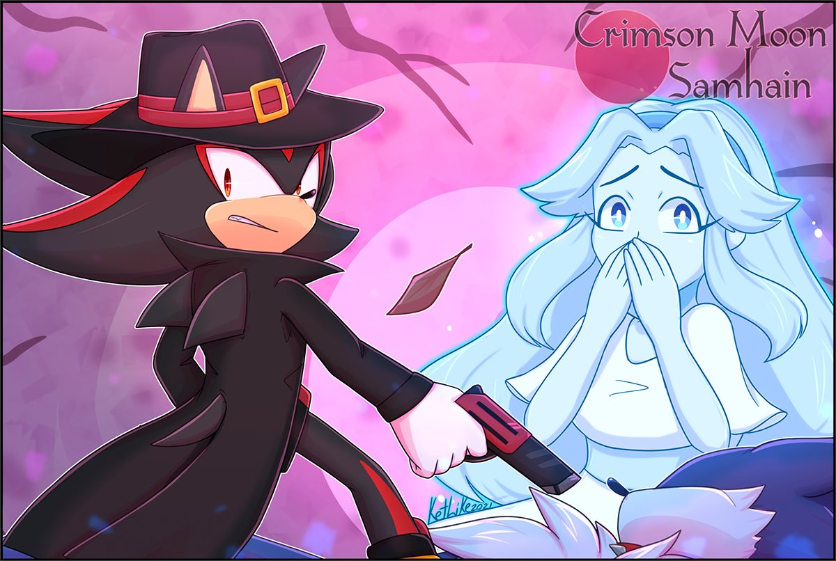 shadow and maria but she ghost Blank Meme Template