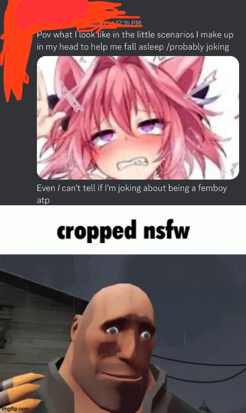 image tagged in cropped nsfw | made w/ Imgflip meme maker