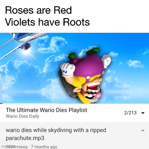 image tagged in wario dies,roses are red | made w/ Imgflip meme maker