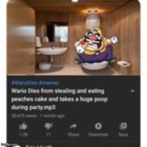 image tagged in wario dies | made w/ Imgflip meme maker