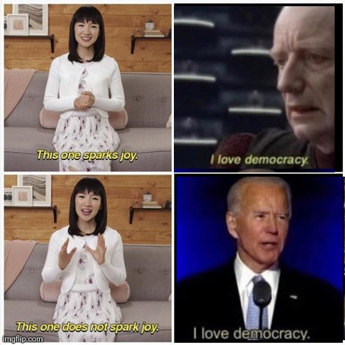 There can be only one | image tagged in memes,this one sparks joy,i love democracy | made w/ Imgflip meme maker