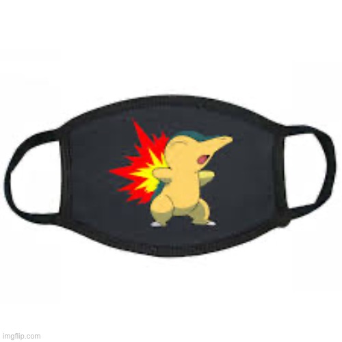 Cyndaquill mask | image tagged in cyndaquill mask | made w/ Imgflip meme maker