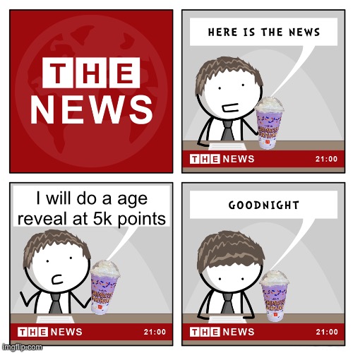 Daily news! | I will do a age reveal at 5k points | image tagged in the news,lol | made w/ Imgflip meme maker