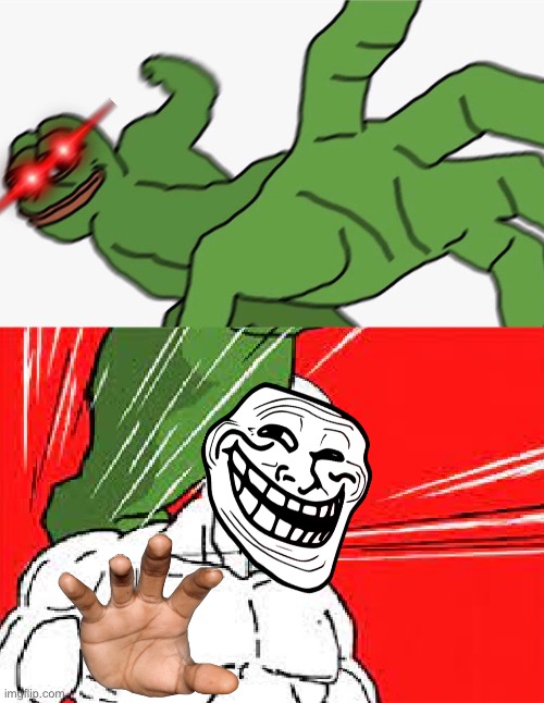 Pepe punch vs. Dodging Wojak - Imgflip