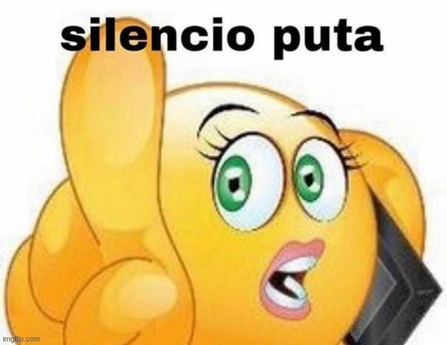 silencio puta | image tagged in silencio puta,you should kill yourself now | made w/ Imgflip meme maker