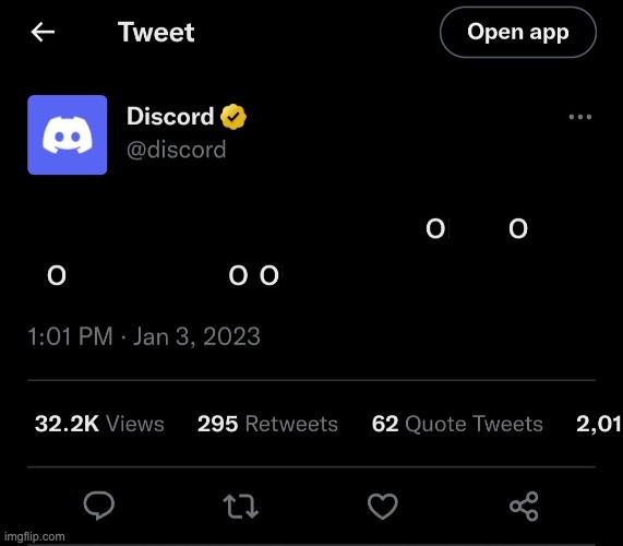 o | image tagged in discord outside | made w/ Imgflip meme maker