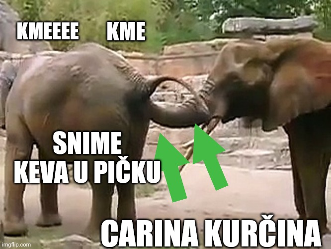 KMEEEE; KME; SNIME KEVA U PIČKU; CARINA KURČINA | made w/ Imgflip meme maker