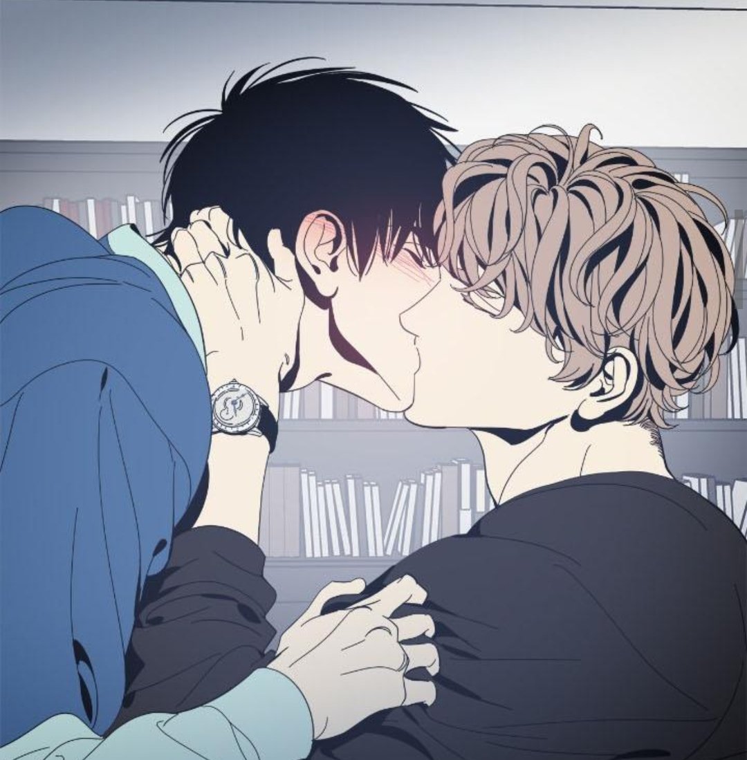 gay kiss anime Blank Template - Imgflip