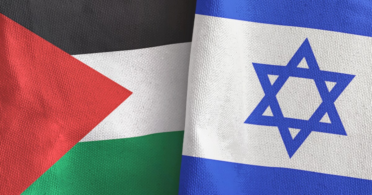 Hamas and Israel Flags Blank Meme Template