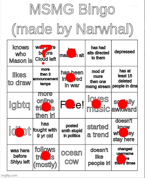 i joined in 2020 so | image tagged in msmg bingo | made w/ Imgflip meme maker