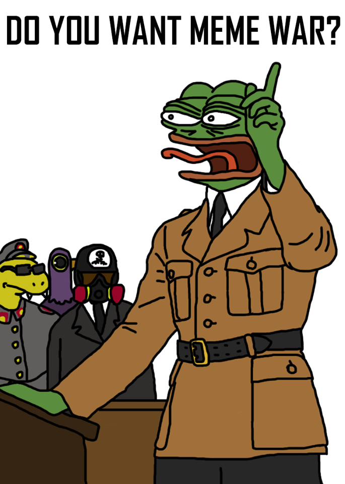 pepe hitler do you want meme war Blank Meme Template