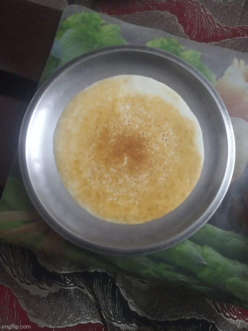 This is a dosa that came out as a perfect circle | made w/ Imgflip meme maker