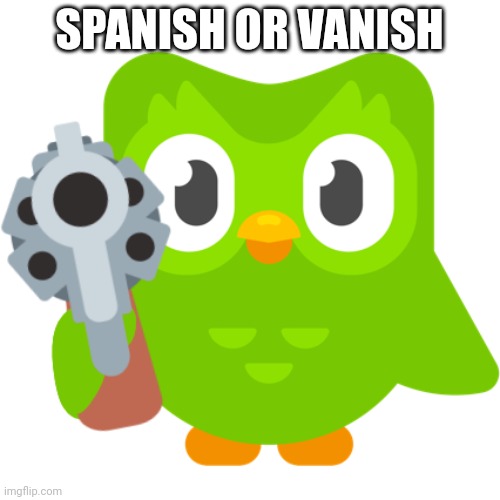 Spanish or Vanish | SPANISH OR VANISH | image tagged in spanish or vanish | made w/ Imgflip meme maker