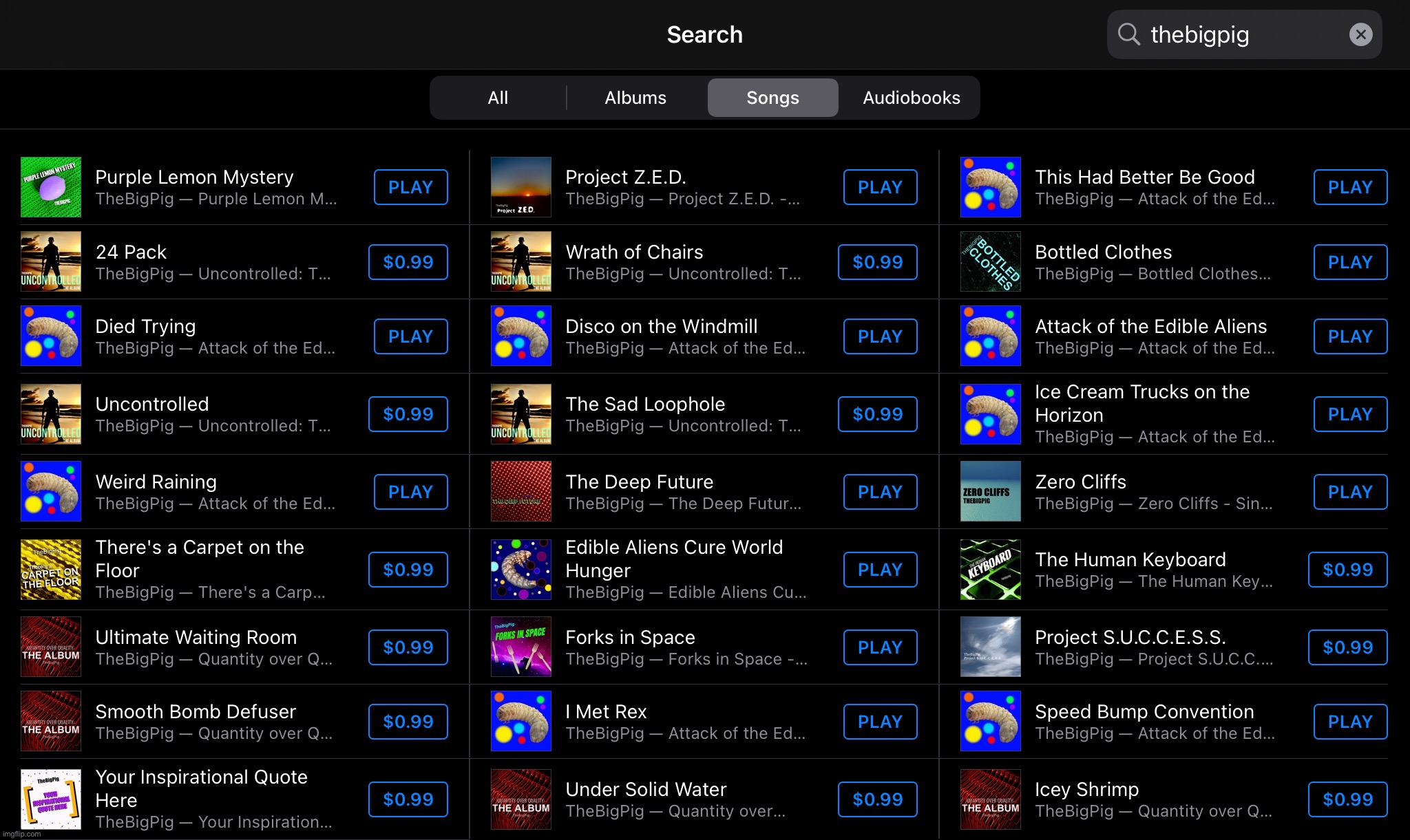 That’s quite a few songs. | made w/ Imgflip meme maker