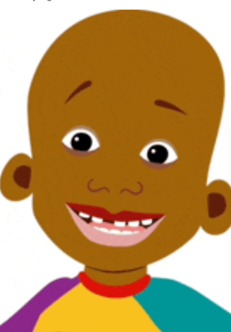 High Quality Little Bill, (Black Caillou) Blank Meme Template