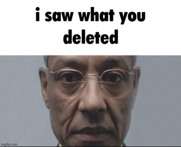 I saw what you deleted | image tagged in i saw what you deleted | made w/ Imgflip meme maker