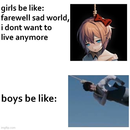 Yes this is a repost of my own meme girls (well its to depressing here good bye) boys ( see ya in hell!) | image tagged in repost your own memes week | made w/ Imgflip meme maker