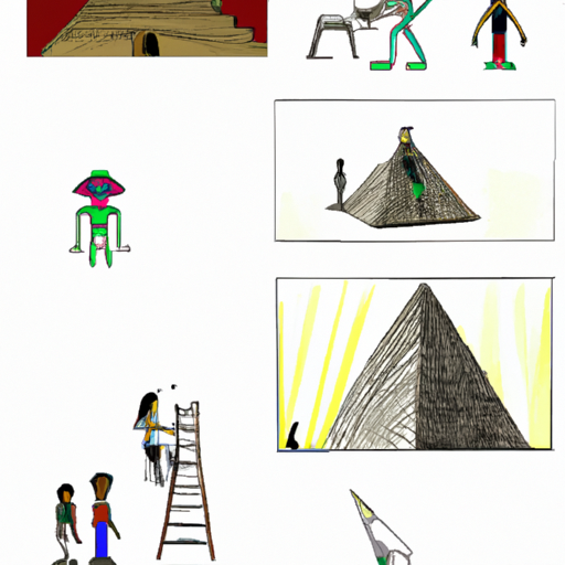 1st section: egyptian meeting an alien, 2nd section: egyptian bu Blank Meme Template