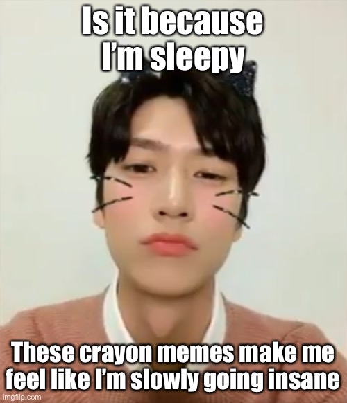 I’m high number 2 | Is it because I’m sleepy; These crayon memes make me feel like I’m slowly going insane | image tagged in i m high number 2 | made w/ Imgflip meme maker