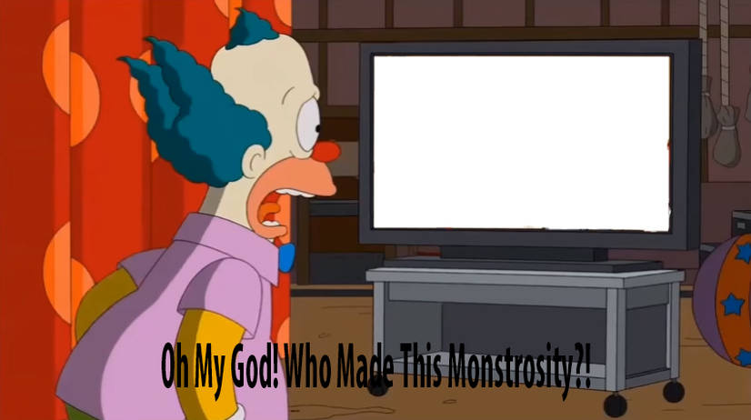 Krusty sees some cringe Blank Meme Template