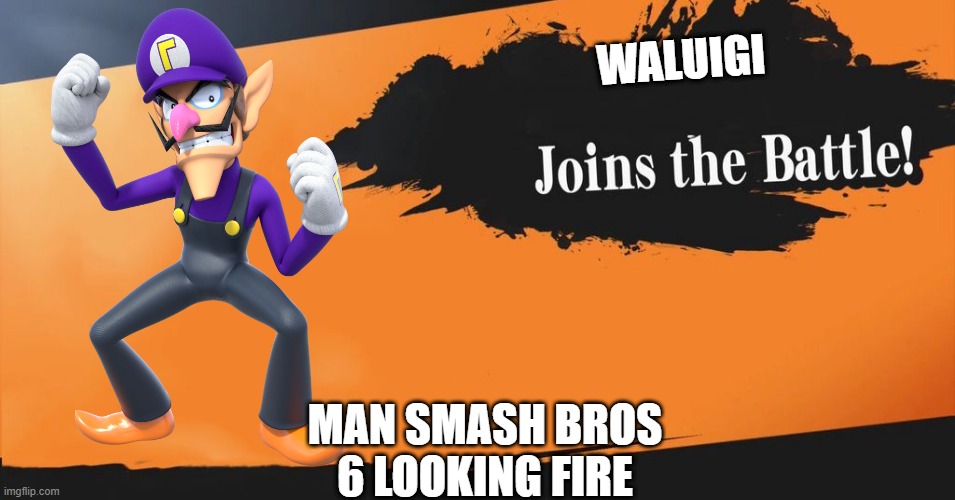 Smash Bros. | WALUIGI; MAN SMASH BROS 6 LOOKING FIRE | image tagged in smash bros | made w/ Imgflip meme maker