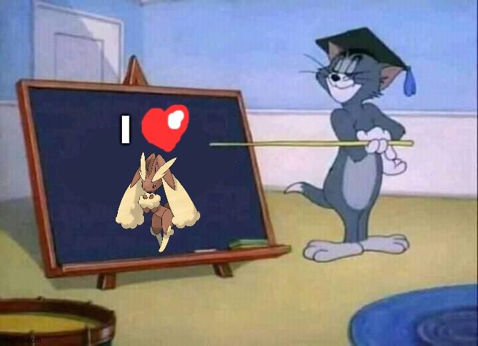 Tom is a huge fan of Lopunny | I | image tagged in tom and jerry | made w/ Imgflip meme maker