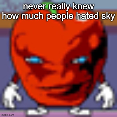 pepperman | never really knew how much people hated sky | image tagged in pepperman | made w/ Imgflip meme maker