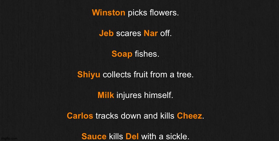 Goddamnit not Cheez getting killed too :( GODDAMNIT CARLOS YOURE KILLING THE PEOPLE IM ROOTING FOR | made w/ Imgflip meme maker