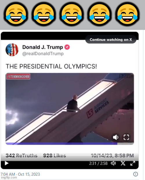 The Presidential Olympics... | 😂😂😂😂😂 | image tagged in funny,video,presidential race,olympics | made w/ Imgflip meme maker