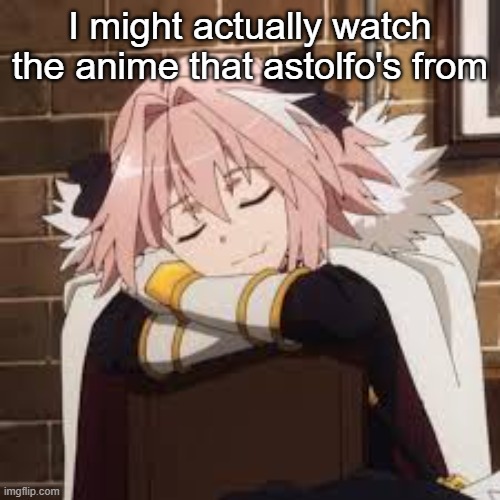 Sleeping Astolfo | I might actually watch the anime that astolfo's from | image tagged in sleeping astolfo | made w/ Imgflip meme maker