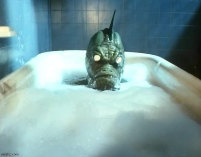 Saturday the 14th Movie 1981 Bathtub Monster | image tagged in saturday the 14th movie 1981 bathtub monster | made w/ Imgflip meme maker