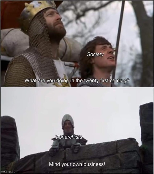 King Charles>>>? | image tagged in monty python | made w/ Imgflip meme maker