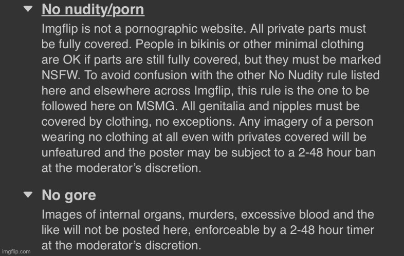 2 new rules have been added to MSMG. Read em, learn em, live em. | made w/ Imgflip meme maker