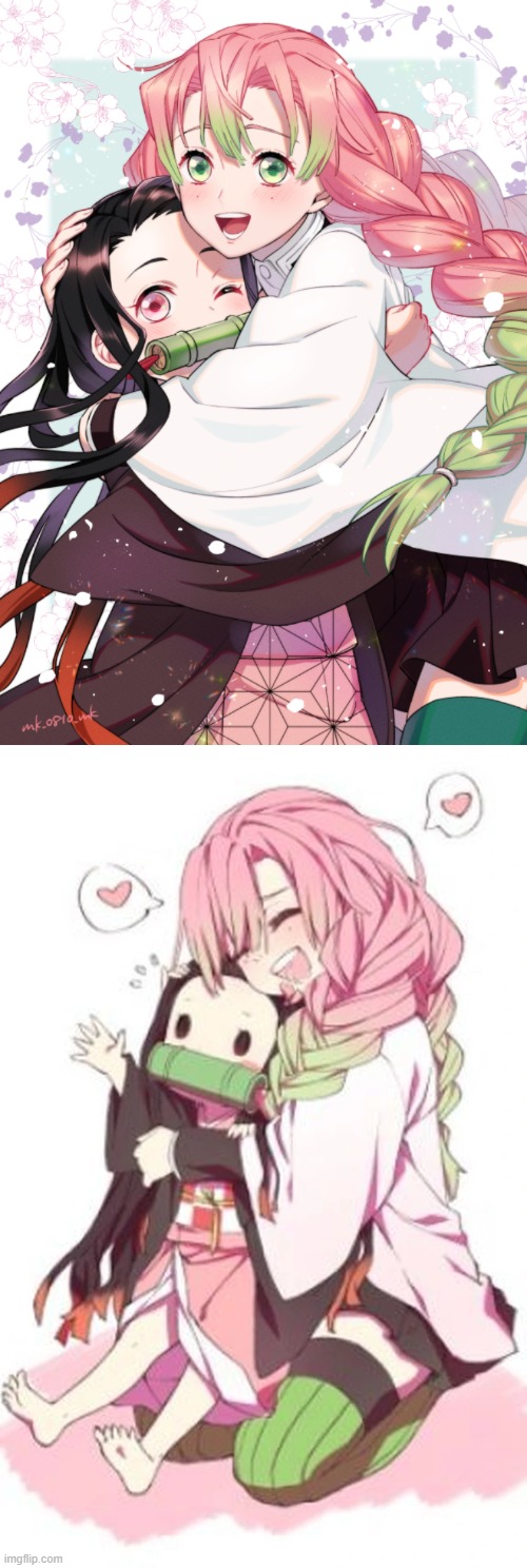 Damn, why am I crying... | image tagged in demon slayer,cute | made w/ Imgflip meme maker