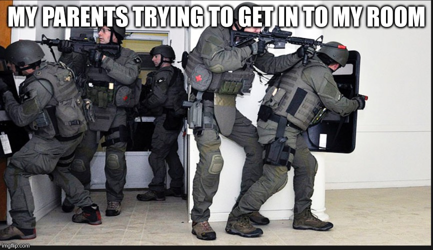 FBI | MY PARENTS TRYING TO GET IN TO MY ROOM | image tagged in fbi,memes,fun,funny,billy's fbi agent,why is the fbi here | made w/ Imgflip meme maker